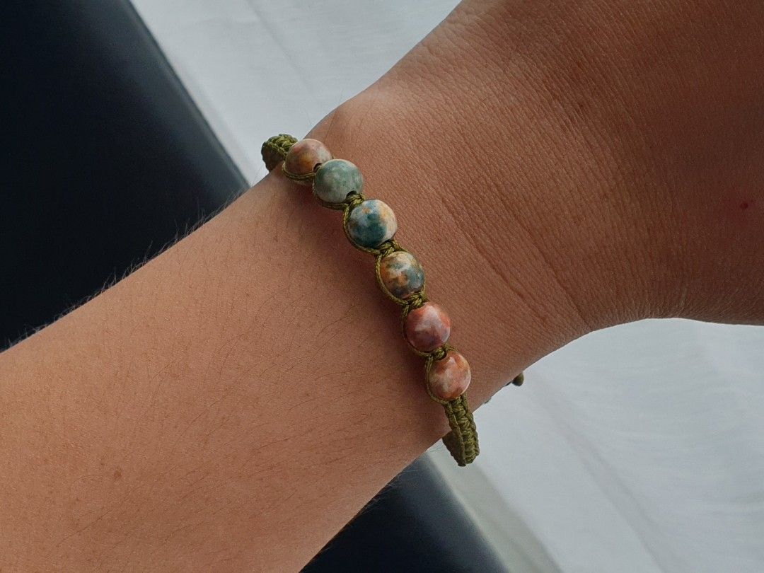 Natural Unakite Bracelet (Category: Bracelets) located in Quezon City. Submitted by WasalakTwo (Listing ID 1459655073, Image 3). Description: Bought in Japan High quality Goodcondition Open for delivery nationwide.