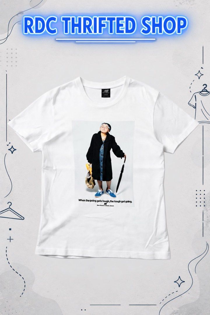 New Balance (Category: Tshirts & Polo Shirts ) located in Las Pinas. Submitted by rdcthriftedshop (Listing ID 1459599041, Image 1). Description: 📦 New Balance “Grandma” Essentials Large on tag Color Rate: 10/10 Condition: Excellent Condition Minimal dot light stain di natanggal sa laundry.