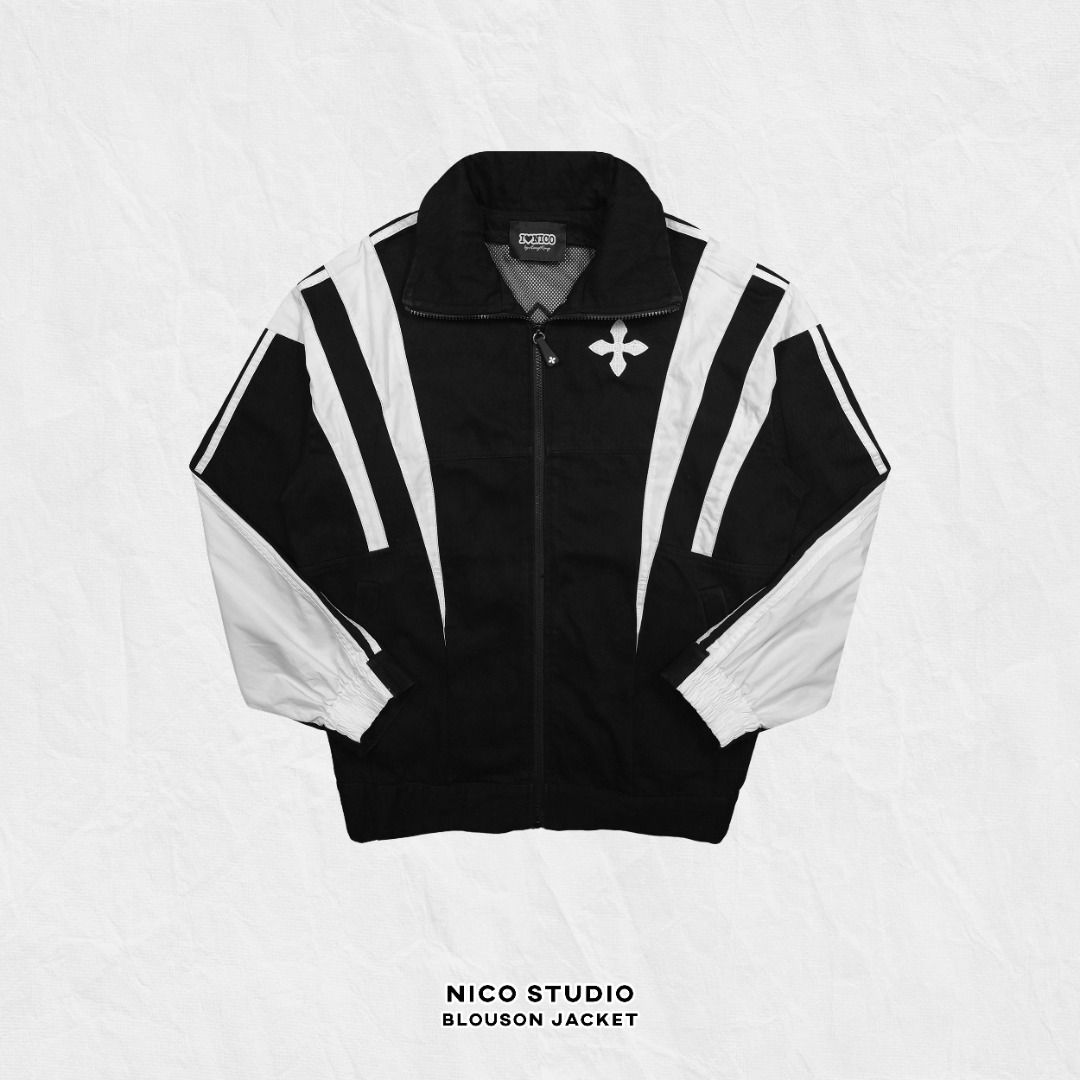 NICO STUDIO BLOUSON JACKET (Category: Hoodies) located in Baguio. Submitted by curatedandselected (Listing ID 1459527701, Image 2). Description: Size: medium to large Dimes: 22.5W x 27L Condition: 9/10 Fabric: cotton .