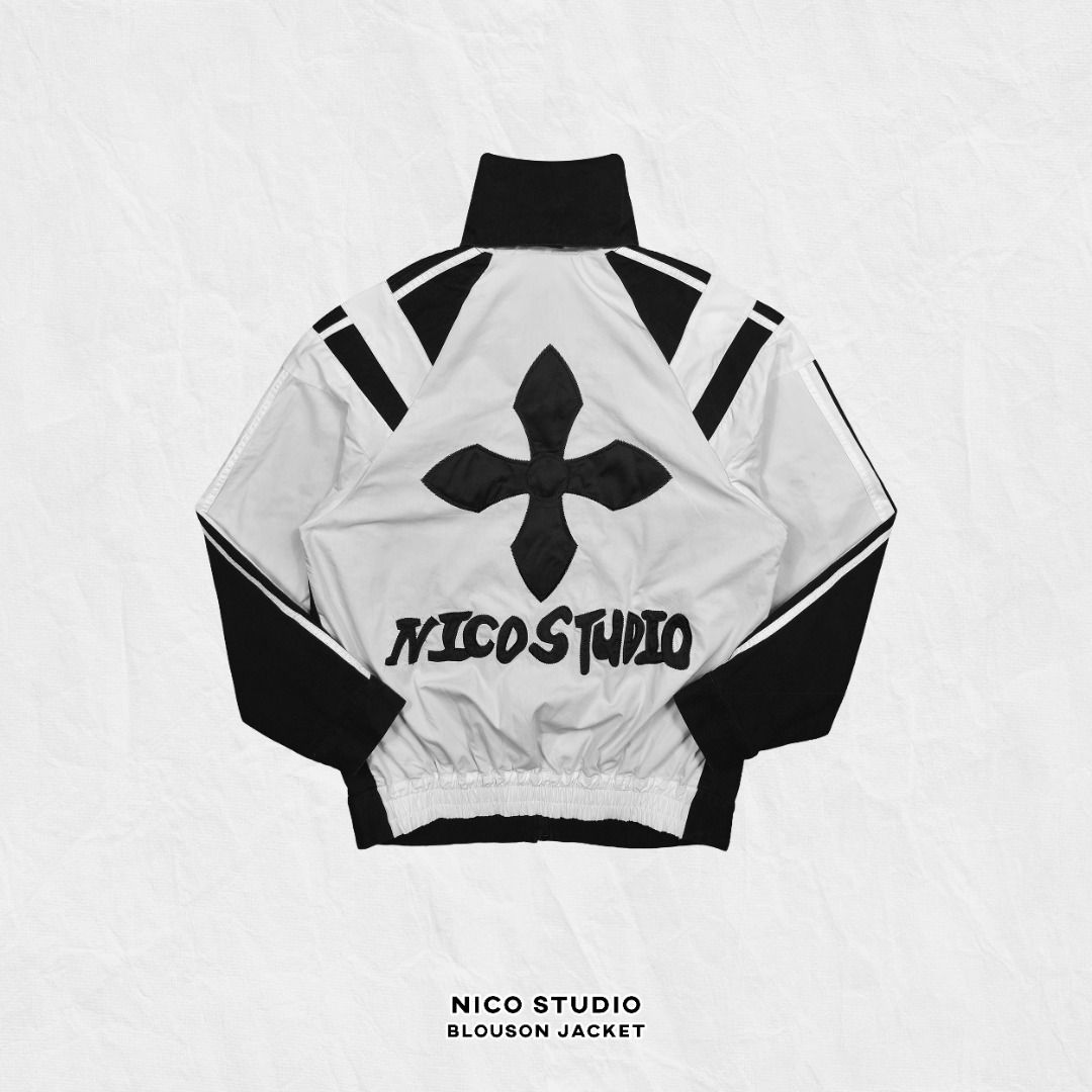 NICO STUDIO BLOUSON JACKET (Category: Hoodies) located in Baguio. Submitted by curatedandselected (Listing ID 1459527701, Image 3). Description: Size: medium to large Dimes: 22.5W x 27L Condition: 9/10 Fabric: cotton .