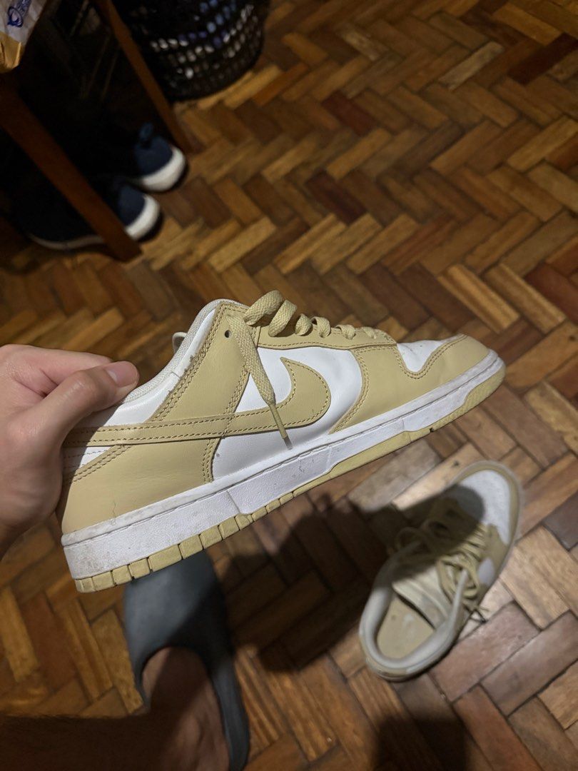 Nike Dunk Low White Beige (Category: Casual Shoes) located in Manila. Submitted by goldenstar_3d8115 (Listing ID 1459653552, Image 3). Description: - Classic White and Beige colorway - Shows some signs of use on soles and uppers - no box - negotiable .