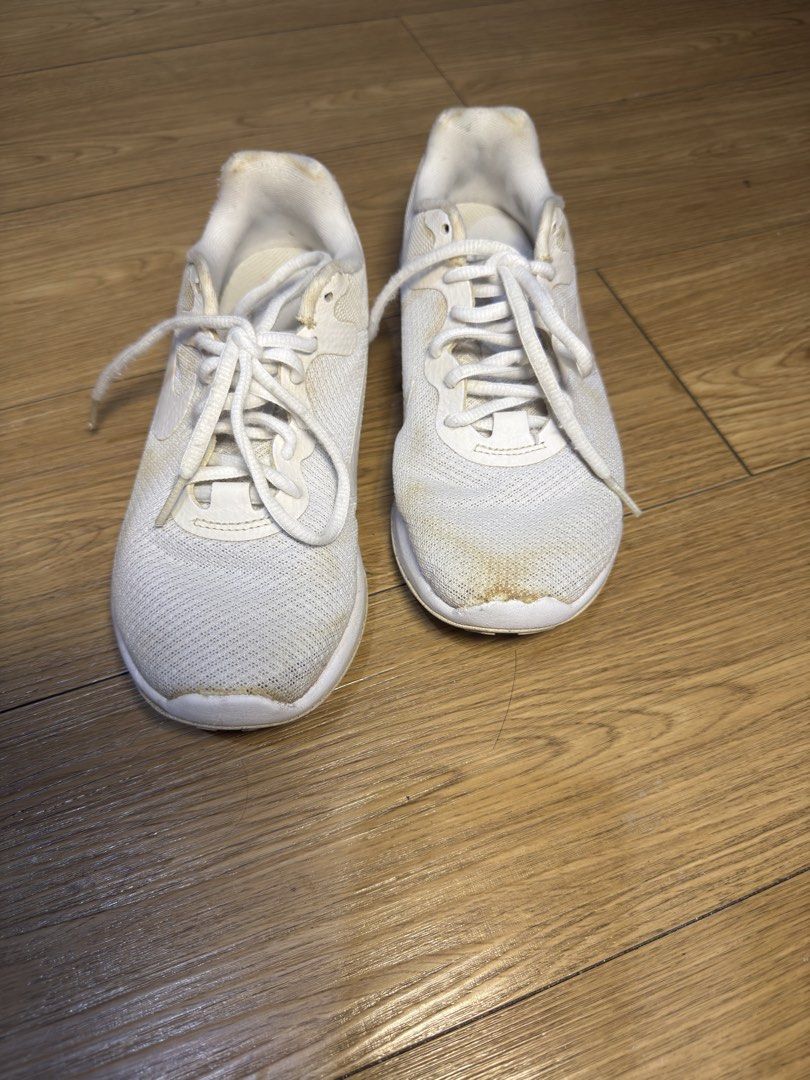 NIKE WHITE — ₱150 ONLY! (Category: Sneakers) located in Manila. Submitted by shentrendsph (Listing ID 1459596697, Image 1). Description: NIKE WHITE — ₱150 ONLY! 🤍 EU 36.5 | 23 cm 👟 Well-used but still wearable! Needs cleaning and has signs of usage, reflected in the very low price. ✔️ Nike ✔️ White ✔️ Needs cleaning ✔️ Signs of usage ✔️ Still usable ✔️ ₱150 only! 📌 Please check all photos for the actual condition. Selling as-is, no returns/ref