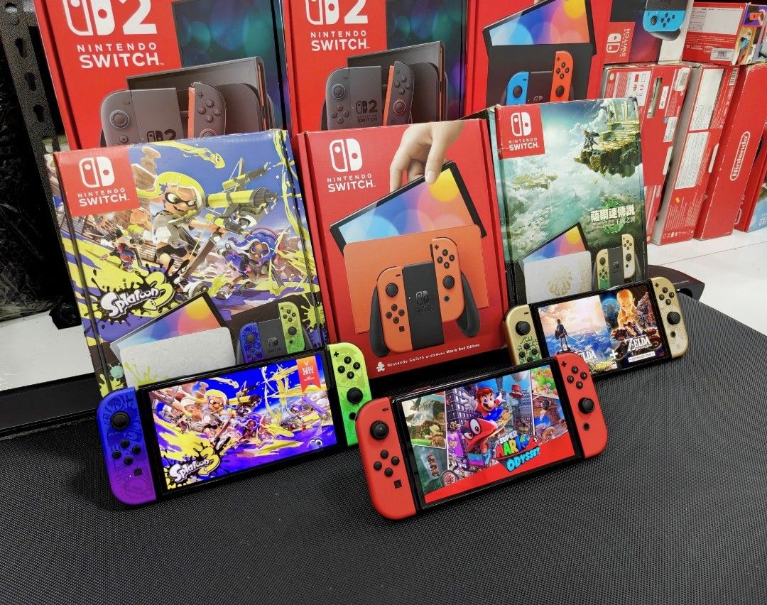 Nintendo Switch OLED Limited Edition with Free Games (Category: Nintendo) located in Manila. Submitted by nswitchgear (Listing ID 1459674035, Image 2). Description: 🎮 𝐅𝐎𝐑 𝐒𝐀𝐋𝐄: 𝐍𝐢𝐧𝐭𝐞𝐧𝐝𝐨 𝐒𝐰𝐢𝐭𝐜𝐡 𝐎𝐋𝐄𝐃 𝐌𝐨𝐝𝐞𝐥 with Free Games 🛒💰₱12,999 🎮Comes with 8 Accounts with Multiple Shared Game list can be installed no need to buy expensive games for mean time :) 📦 Complete Set: • Nintendo Switch OLED console •Dock • Joy-Con (L 