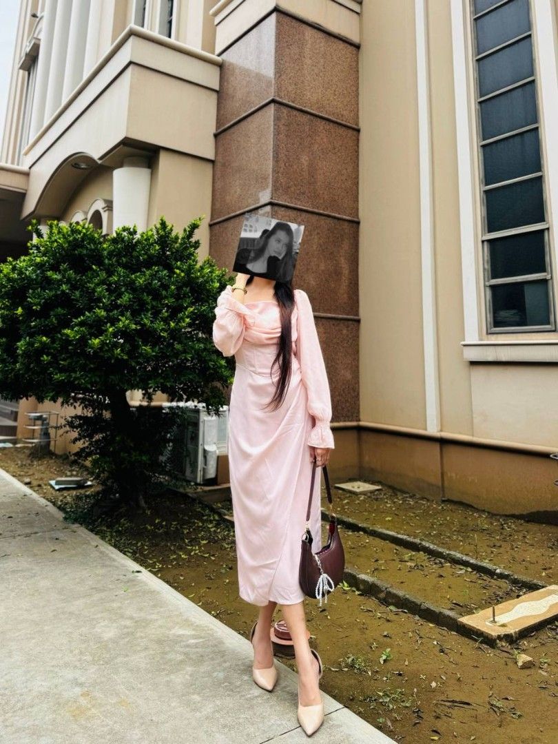 Nud pink longsleeve dress (Category: Dresses) located in Quezon City. Submitted by ParkFilter (Listing ID 1459527593, Image 1). Description: s-m bustier.