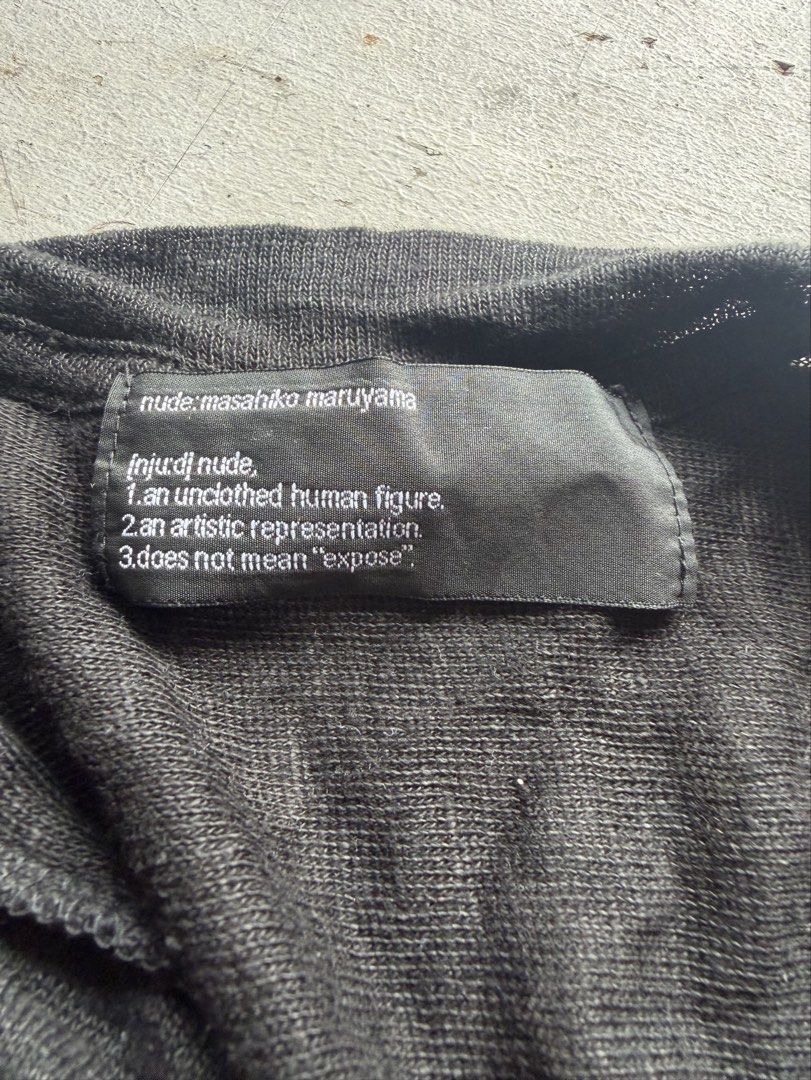 Nude masahiko maruyama (Category: Tshirts & Polo Shirts ) located in Quezon City. Submitted by macleen17 (Listing ID 1459616055, Image 3). Description: Nude masahiko maruyama Size 38 Excellent Condition Black Color Two pocket in fornt.