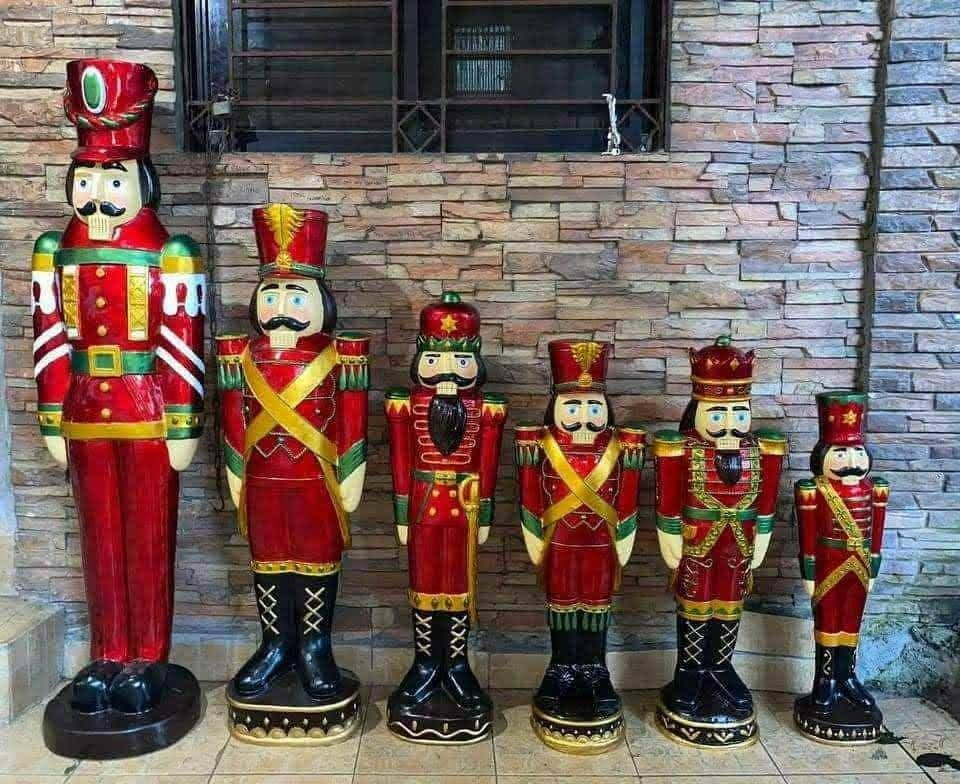 Nutcracker Figurines (Category: Other Home Decor) located in Caloocan City. Submitted by youngbird_a8dc34 (Listing ID 1459625091, Image 1). Description: Selling a set of 6 large nutcracker figurines. Available in blue/gold, purple/gold, or red/gold. Great for holiday decorations or display. Each nutcracker has a unique design and size. Adds a festive touch to any space. These are quite large and make a statement..