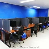 OFFICE TABLE with screen panels and chairs (Category: Tables & Sets) located in Quezon City. Submitted by hannah.trishofficefurniture (Listing ID 1459504318, Image 3). Description: Have your own cozy nook with dividers! Stay in the zone without feeling pressured by people looking around. 👀 Because sometimes, all you need to work better is a little space of your own. Helping you focus more on your work at your own pace, at your own time. ✨ #Trish