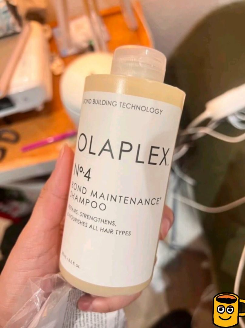 Olaplex No. 4 Bond Maintenance Shampoo (Category: Hair) located in Caloocan City. Submitted by goldendeer.a81a9f (Listing ID 1459497565, Image 1). Description: - Olaplex No. 4 Bond Maintenance Shampoo - Repairs, strengthens, and nourishes all hair types - Features Olaplex's patented bond-building technology - Promotes healthy and strong hair - Size: 8.5 fl oz.