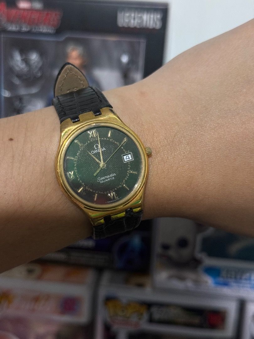 Omega seamster quartz (Category: Men's Watches) located in Quezon City. Submitted by pinkicy (Listing ID 1459529220, Image 2). Description: For sale only Vintage Omega seamster quartz Working condition Aftermarket strap Newly replaced battery No box or inclusions ₱15k Loc: QC.