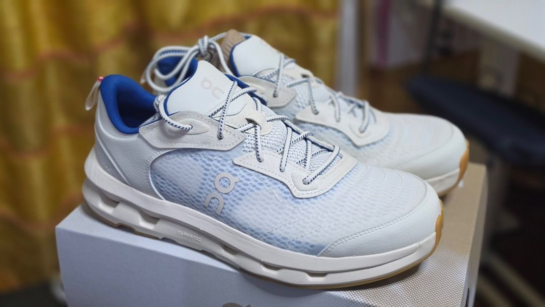 ON Cloudzone Moon Running Shoes US 9.5 (Category: Sneakers) located in Manila. Submitted by 3ple_hhh (Listing ID 1459534209, Image 2). Description: - ON Cloudzone Moon running shoes - Size: US 9.5 / EU 43 / UK 9 / JP 27.5 - Color: White with blue trimmings - Ideal for running and everyday wear - Get them now!.