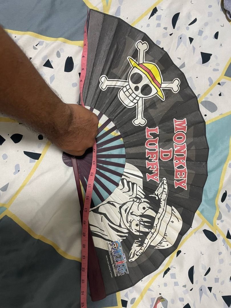 One Piece Monkey D. Luffy Folding Fan (Category: Fans) located in Cavite. Submitted by zrojan (Listing ID 1459534233, Image 2). Description: Cool One Piece folding fan featuring Monkey D. Luffy. Great for any fan of the anime. Shows the Straw Hat Pirates Jolly Roger too. Made in Taiwan. Not for sale outside of Taiwan..