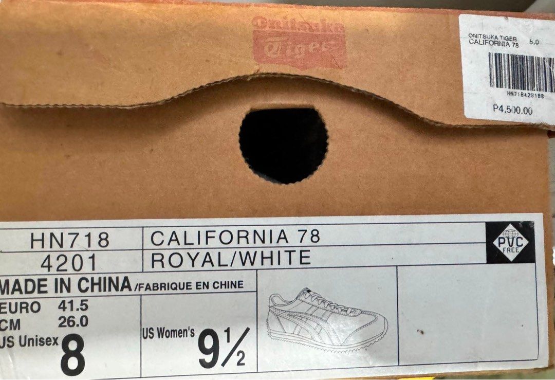 Onitsuka Tiger California 78 (Royal/White) (Category: Sneakers) located in Manila. Submitted by martin827 (Listing ID 1459524596, Image 1). Description: Product Details Brand: Onitsuka Tiger Model: California 78 Size: US Unisex: 8 US Women’s: 9.5 EUR: 41.5 Length: 26.0 cm Description Classic retro Onitsuka Tiger California 78 sneakers featuring iconic side stripes, a lightweight design, and a durable rubber sole. 100% Authentic (comes with origin