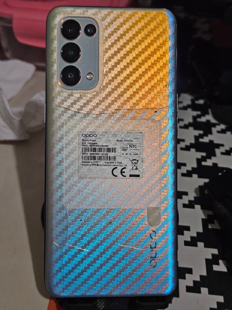 OPPO Reno 5 (Category: OPPO) located in Makati City. Submitted by exosohyun21 (Listing ID 1459540045, Image 2). Description: UGALIIN PO MAGBASA BAGO MAG MESSAGE‼️ NANDYAN NA PO ANG MGA SAGOT SA MGA ITATANONG NIYO FIXED PRICE‼️ LOWEST IN THE MARKET, KAYA WAG NA TUMAWAD 📍Available as long as it's posted Helping my sis, phone not mine. OPPO Reno 5 8/128GB Snapdragon 720g Issue: crack sa likod (nasa pic na) Ayan lang issue All working, no lines, no 