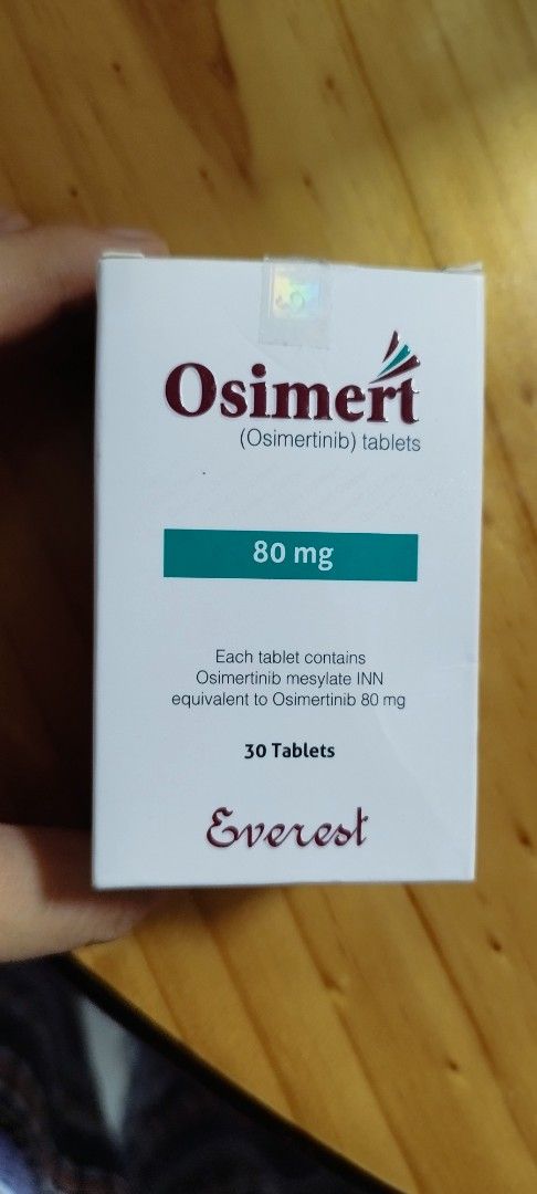 Osimert (Osimertinib) Tablets 80mg - 16 Tablets (Category: Health Food, Drinks & Tonics) located in Manila. Submitted by gelogwapogi (Listing ID 1459557523, Image 1). Description: - Osimert (Osimertinib) 80mg tablets - Contains 16 tablets - Expiry Date: April 2027.