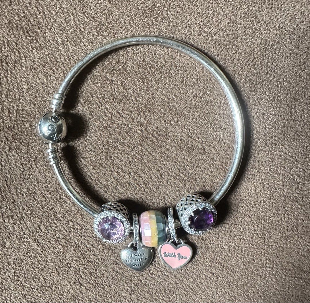 Pandora Bangle with 5 Charms & 5-Stone Silver Ring Size 6.5 (Category: Bracelets) located in Imus. Submitted by solenescart (Listing ID 1459535215, Image 1). Description: ‼️NOTE: > Pandora Bangle with 5 Charms with Box > 5-Stone Silver Ring Size 6.5 > Sold as BUNDLE ONLY > Good condition, need linis lang po. RFS: - Di na nagagamit :) MOD: J&T / LALAMOVE MOP: BDO bank transfer / GCASH SELLER’s LOC: Buhay na Tubig, Imus, Cavite.