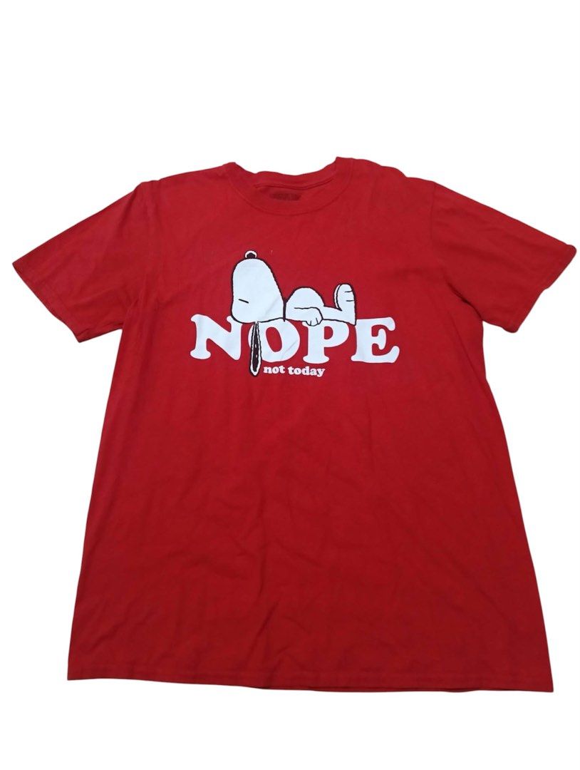 PEANUTS Snoopy Red Shirt (Category: Shirts) located in Manila. Submitted by rarefindsgallery (Listing ID 1459597099, Image 1). Description: PEANUTS RED COTTON SHIRT Size: Medium Fits medium to large .