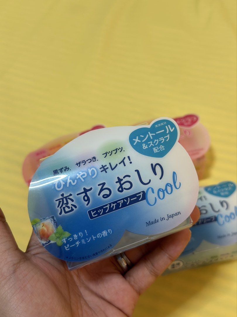 Pelican Booty Care Scrub Soap - Peach & Cool Mint (Category: Bath) located in Cavite. Submitted by misyelandco (Listing ID 1459670886, Image 2). Description: - Treat rough skin with Pelican Booty Care Scrub Soaps. - Choose from two refreshing scents: Peach or Cool Mint. - Expertly crafted in Japan for smooth, clean skin. - Perfect for achieving a soft and healthy complexion. - Add to your routine today!.