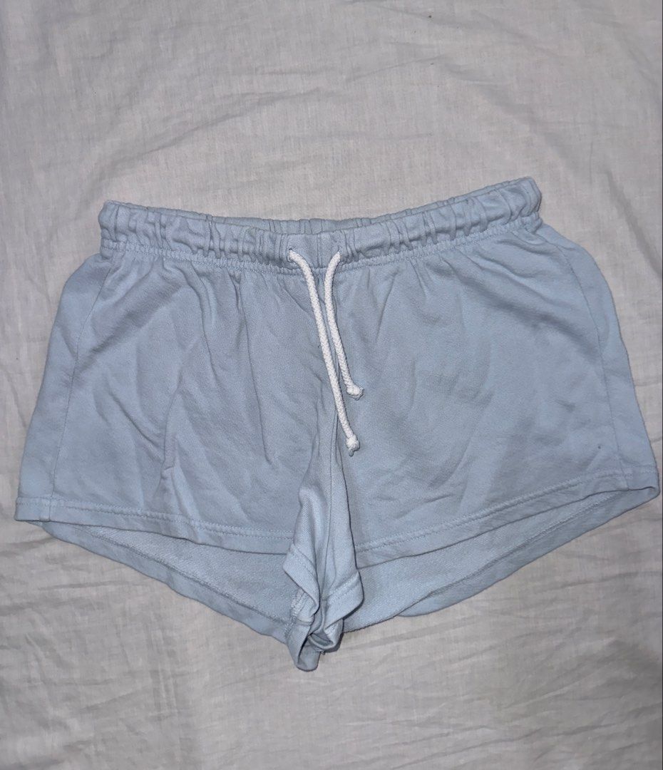Perfectwhitetee Light Blue Drawstring Shorts XS (Category: Shorts) located in Santa Ana. Submitted by fatikilla (Listing ID 1459566128, Image 1). Description: - Brand: Perfectwhitetee - Color: Light Blue - Style: Casual shorts - Features: Elastic waistband, white drawstring - Size: XS - Ideal for: Lounging, running errands.