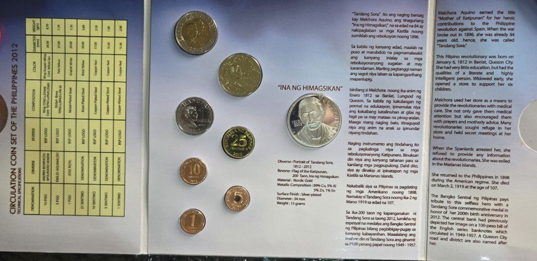 Philippines Circulation Coin Set 2012 & 2015 (Category: Currency) located in Las Pinas. Submitted by zaiwen3 (Listing ID 1459557654, Image 2). Description: - 2012 Philippine Circulation Coin Set - Pope Francis 50 Piso Coin Set - 200 Years Tandang Sora Coin Set - All coins come in protective sleeves - Ideal for coin collectors -BSP Original Packaging.