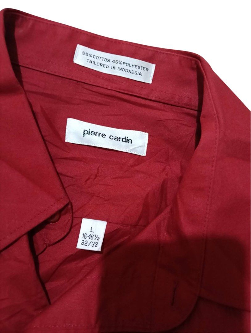 Pierre Cardin Red Formal Longsleeve Polo (Category: Formal Shirts) located in Manila. Submitted by rarefindsgallery (Listing ID 1459604584, Image 2). Description: Size: Large Fits Large to XL Like new condition .