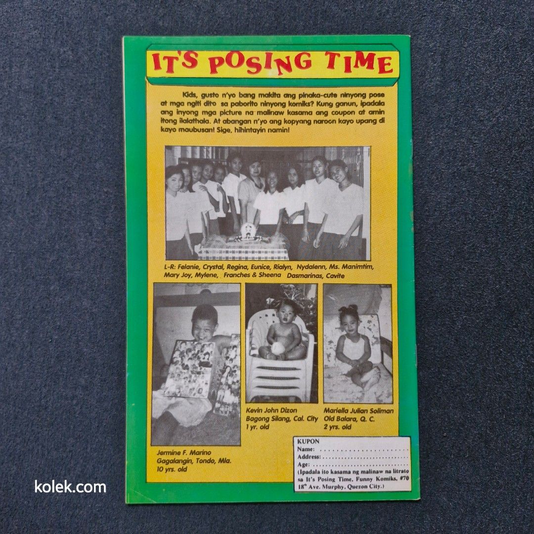 Pilipino Funny Komiks (Category: Comics & Manga) located in San Pedro. Submitted by .kolek.com (Listing ID 1459491884, Image 2). Description: Used Vintage Komiks ✔️Like new Condition ✔️Complete Pages ✔️No Penmark ✔️Smooth Surface ✔️Sharp Edges What U see is What U Get Sa nakaka appreciate lang MoP: Gcash J&T Courier Pickup or Book any Rider Buyer's book and expense Loc: San Pedro, Laguna 📣S3 0.3kg.