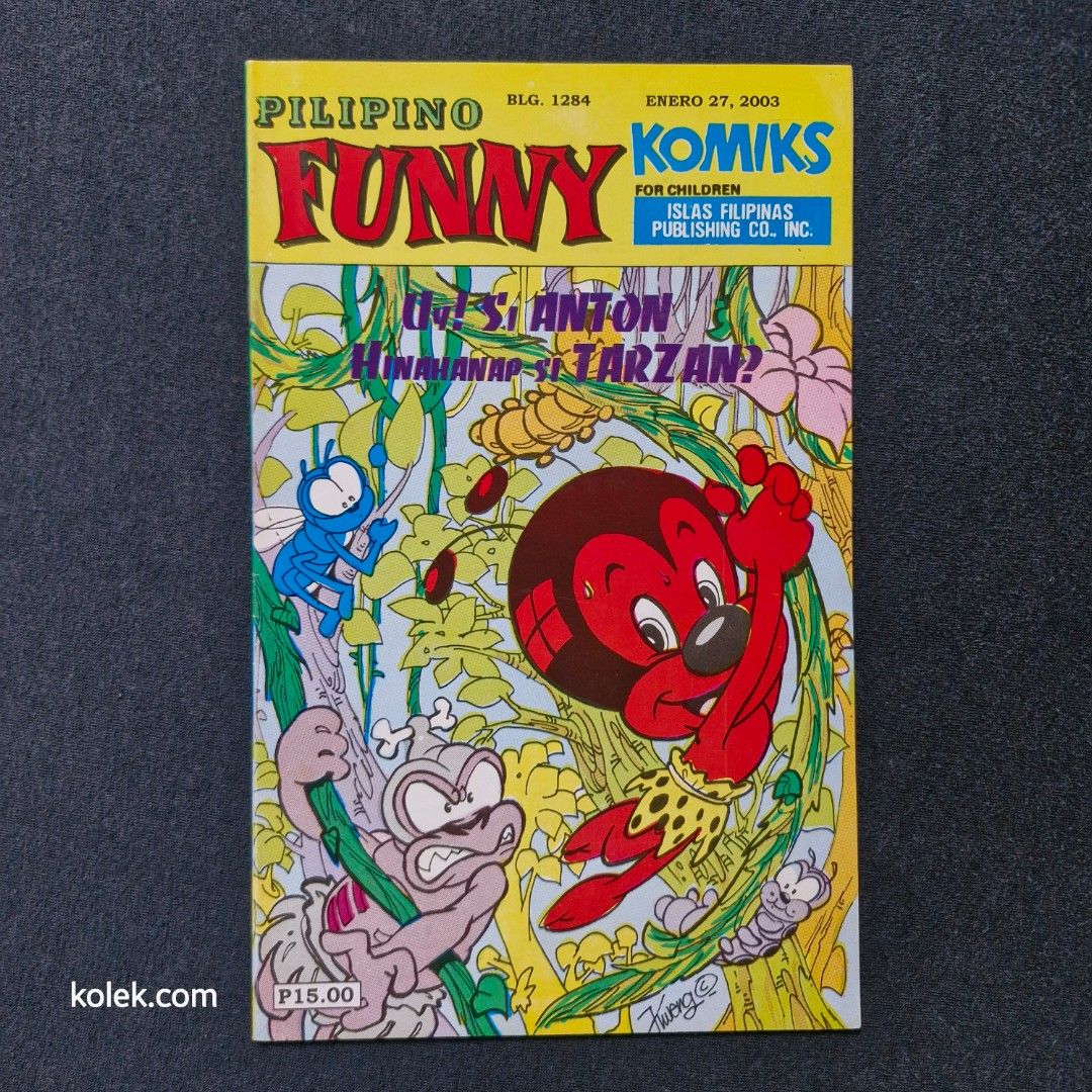 Pilipino Funny Komiks (Category: Comics & Manga) located in San Pedro. Submitted by .kolek.com (Listing ID 1459491884, Image 1). Description: Used Vintage Komiks ✔️Like new Condition ✔️Complete Pages ✔️No Penmark ✔️Smooth Surface ✔️Sharp Edges What U see is What U Get Sa nakaka appreciate lang MoP: Gcash J&T Courier Pickup or Book any Rider Buyer's book and expense Loc: San Pedro, Laguna 📣S3 0.3kg.
