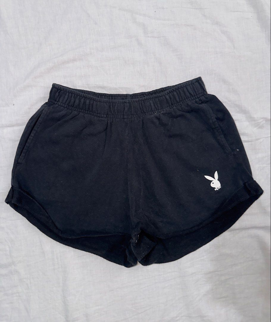 Playboy Pacsun Black Shorts Size S (Category: Shorts) located in Santa Ana. Submitted by fatikilla (Listing ID 1459566670, Image 1). Description: - Black Playboy shorts from Pacsun - Comfortable elastic waistband - Iconic Playboy bunny logo on left leg - Ideal for lounging or casual wear - Size: S.
