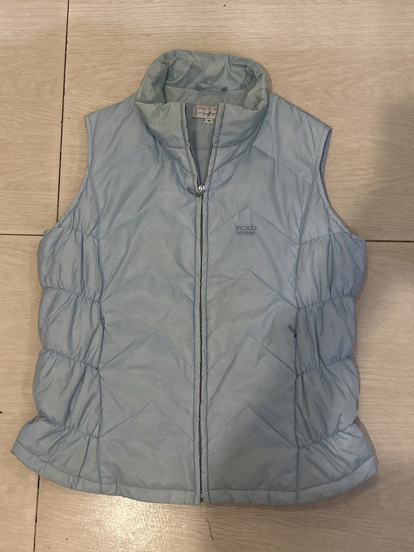 Polo US Open Puffer Vest Size M (Category: Vests) located in Rizal. Submitted by rann1121 (Listing ID 1459588398, Image 1). Description: - Light blue puffer vest - Brand: Polo US Open - Size: Medium (M) - Embroidered Polo US Open logo on chest - Two side pockets - Perfect for layering - Great for golf or casual outfits.