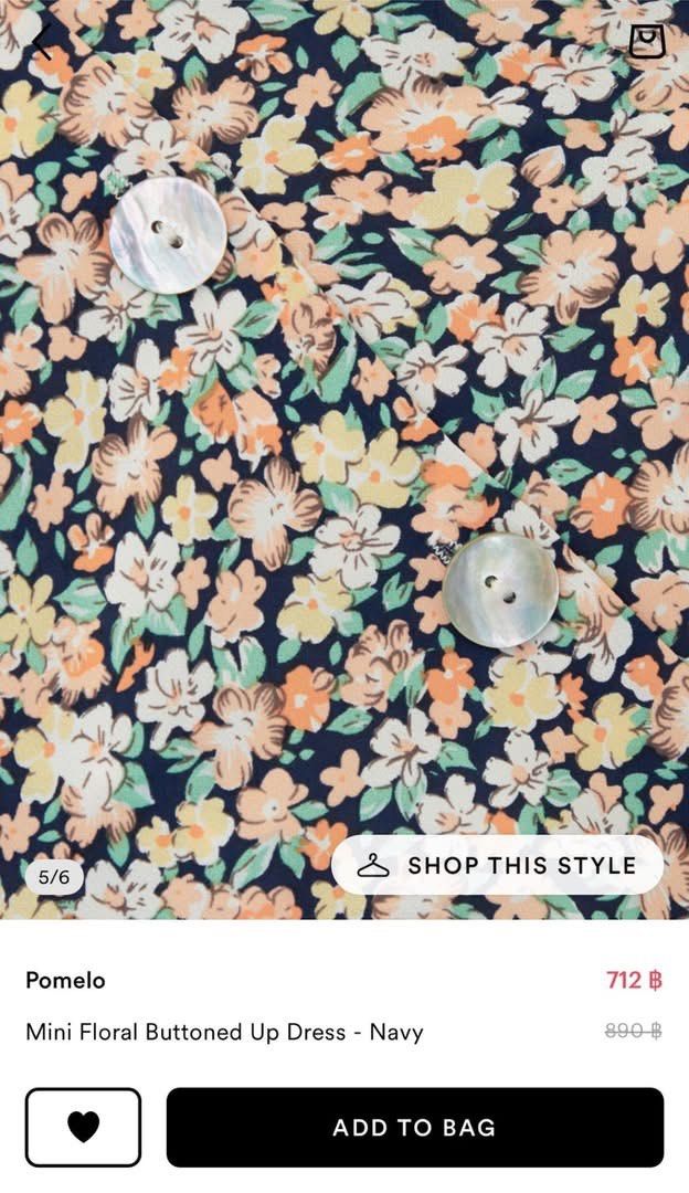 Pomelo floral buttoned up dress (Category: Dresses) located in Manila. Submitted by bag_finder (Listing ID 1459639753, Image 3). Description: Pomelo floral-print mini dress with a V-neckline, short sleeves, and a button-front design. #pomelo #floral print RFS: decluttering, price negotiable.