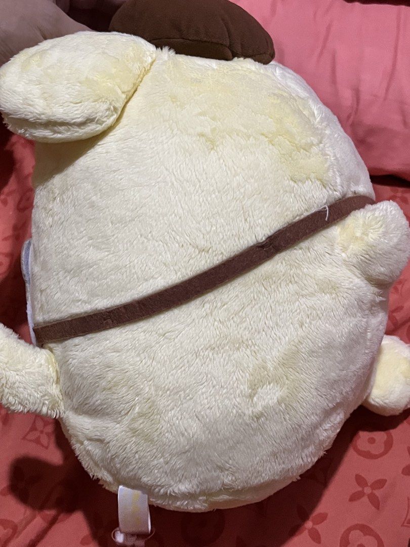 Pompompurin muffin bag motif plush (Category: Plushies & Soft Toys) located in Paranaque City. Submitted by bonsaiart (Listing ID 1459678073, Image 3). Description: Good as new P1850+sf Payment via GCASH or paymaya No to meetup No to cop / cod Shipping via j&t only.