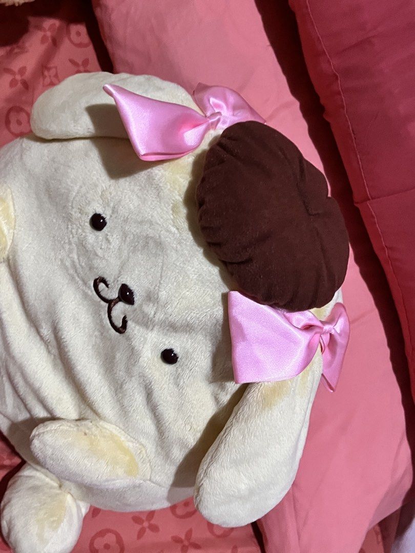 Pompompurin with double pink ribbon core (Category: Plushies & Soft Toys) located in Paranaque City. Submitted by bonsaiart (Listing ID 1459677334, Image 3). Description: Brandnew 1850+sf Payment via GCASH or paymaya No to meetup No to cop / cod Shipping via j&t only.