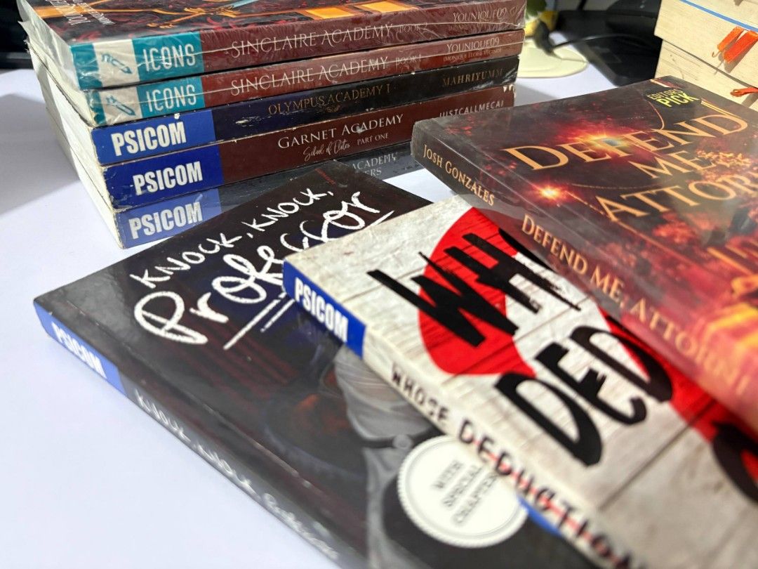 PRE LOVED BOOKS (Category: Storybooks) located in Caloocan City. Submitted by blueberrycheesekate (Listing ID 1459563187, Image 1). Description: WTS LFB PRELOVED WATTPAD BOOKS 📖 ❌ SENSI, THESE ARE PRELOVED BOOKS PM for condi/pricelist TITLES: Defend me, Attorney Who's Deduction Show? Knock knock, Professor (signed) Sinclaire Academy (books 1&2, resealed) Olympus Academy Book 1 Garnet Academy Book 1 Mhorfell Academy of Gangsters That Promdi Girl 