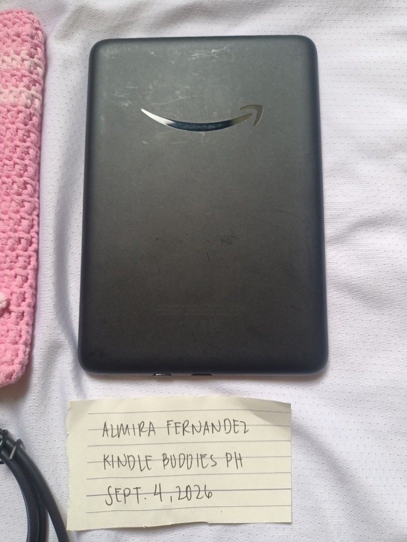 Preloved - Kindle Basic 2024 (Black, No ads) (Category: E-Readers) located in Manila. Submitted by iheartcrochet.ph (Listing ID 1459605702, Image 3). Description: Kindle Basic 2024 (Black) - ₱7,000 - Pre-loved, like new. Flawless screen, minor scratches on the back - No Ads Inclusions: crochet sleeve, case, charm, charging cord, and 2 library cards for Libby 📍Tondo, Manila 💳 Gcash, bank transfer (UnionBank) 🚚 J&T, Lalamove, Grab.