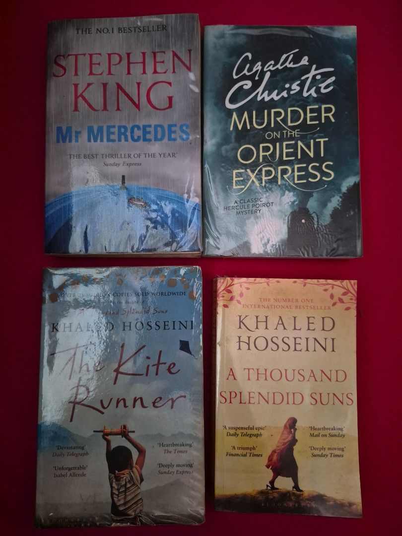 Pre-loved Books (Category: Storybooks) located in Manila. Submitted by brightstorm_a96ccc (Listing ID 1459547593, Image 2). Description: Pricelist: \> The Jigsaw Man - ₱ 150 \> No Time For Goodbye - ₱ 150 \> BirdMan - ₱ 150 \> Mr. Mercedes - ₱ 150 \> The Murder of Roger Ackroyd - SOLD \> Murder on the Orient Express - SOLD \> And Then There Were None - SOLD \> The Kite Runner - ₱ 250 \> A Thousand Splendid Suns - SOLD \> The Seven Year Slip - SOL