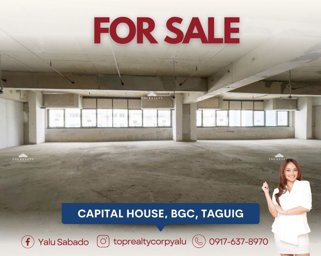 Prime Office Unit at Capital House, BGC (Category: Commercial) located in Taguig. Submitted by yalusabado-09176378970 (Listing ID 1458964579, Image 1). Description: Property Code: DS88-001125 Category: Commercial Project: Capital House Location: Taguig City Property Details Floor Area: 62.46 sqm Parking: 1 Slot Furnishing: Bare Title Status: EJS Property Highlights ✔ Rush sale – good deal ✔ 62.46 sqm commercial/office unit ✔ 1 parking slot availa
