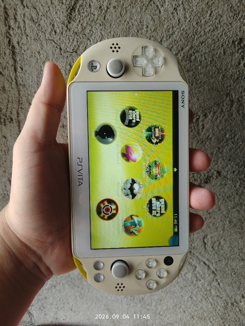 Ps vita slim ( white/lime green ) Jailbreak (Category: Others) located in Manila. Submitted by l.pagunsan (Listing ID 1459533115, Image 1). Description: Ps vita slim ( white/lime green ) Jailbreak 2ndhand slightly used presentable pede sa maselan. No issue Jailbreak 128gb full of games unli download thru PKGj , vita , psp & ps1 Ps2 port installed. Check photo for reference Package Unit Sound loud 10/10 Tempered glass front & back Clear case Pouch