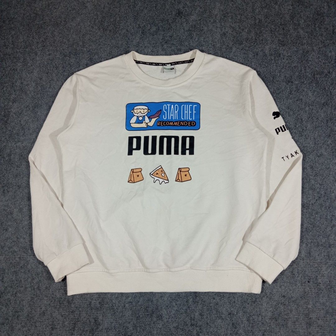 Puma x Tyakasha Crewneck Sweatshirt (Category: Coats, Jackets and Outerwear) located in Taguig. Submitted by sito. (Listing ID 1459630828, Image 1). Description: Puma x Tyakasha Crewneck Sweatshirt Size: XL Length: 26 Width: 23 Color rate: 10/10 Issue: NONE Excellent Condition This piece is PRIZE, We can deal, Mate! Hit the message so we can Negotiate. 📩 🏷️ : ₱ 399 🌏 : We ship worldwide via DHL! For our local customers, we also offer J&T and L