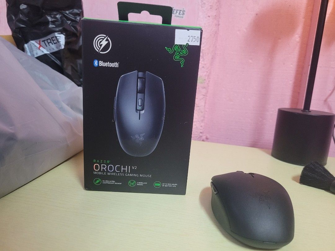 Razer Orochi V2 Mobile Wireless Gaming Mouse (Category: Mouse & Mousepads) located in Quezon City. Submitted by buniel200021951 (Listing ID 1459516076, Image 1). Description: - Razer Orochi V2 Mobile Wireless Gaming Mouse - Connects via Bluetooth or 2.4GHz dongle - Lightweight and designed for gaming - Includes original box and manual - Battery included - Works great.