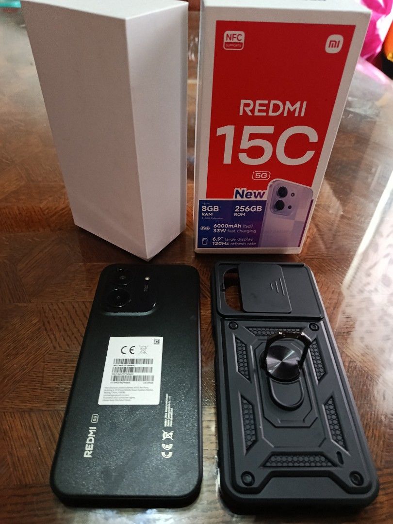 Redmi 15c 5g (Category: Xiaomi) located in Manila. Submitted by jellynlega12838 (Listing ID 1459525285, Image 2). Description: For sale!.. Redmi 15c 5g No issue and no history repair Makinis n makinis Unit, case and box ( wag maghanap ng wala ) 😅 8gb ram (4+4) 256gb rom 6000mah battery Malinaw both cam Pedeng pede sa hard games Pm or comment sa my gusto.