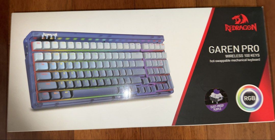 Redragon Garen Pro Wireless 100 keys (Category: Computer Keyboard) located in Muntinlupa City. Submitted by babyauraa (Listing ID 1459524828, Image 1). Description: Kompleto lahat Bought in Datablitz NO ISSUES Original Type C that came with the keyboard Clean and well taken cared of Unli-check Price is still Negotiable Alabang Town Center/Evia Mall Daang Hari/V-Central Mall Bacoor Blvd..