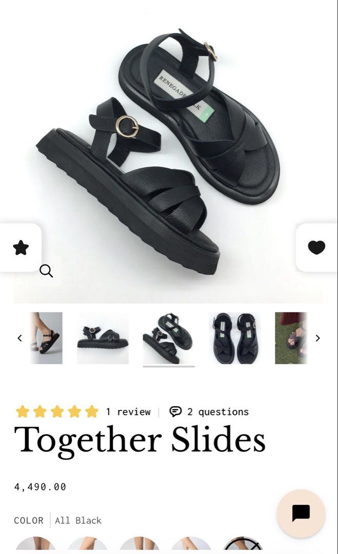 Renegade Folk Together Slides (Category: Flats & Sandals) located in San Mateo. Submitted by theprelovedclosetph (Listing ID 1459583920, Image 2). Description: Bought last February 2026 In excellent condition and no damages Size 6 RFS: Not used often.