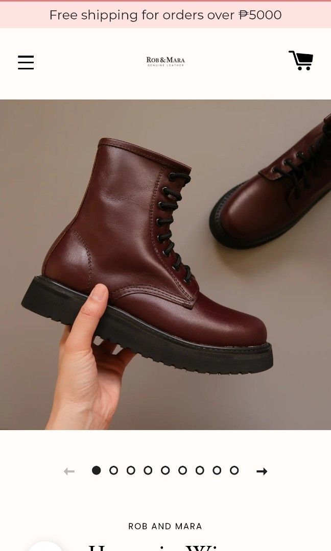 Rob & Mara Heron Boots in Wine (Original Packaging) (Category: Boots) located in Manila. Submitted by mavrnmlt (Listing ID 1459688047, Image 1). Description: This is in Rob & Mara's Size 9. I was planning to use this for my travel abroad but I bought the wrong size. :( Dont be like me, chech the guide I uploaded and size up if you have a wide foot! :).