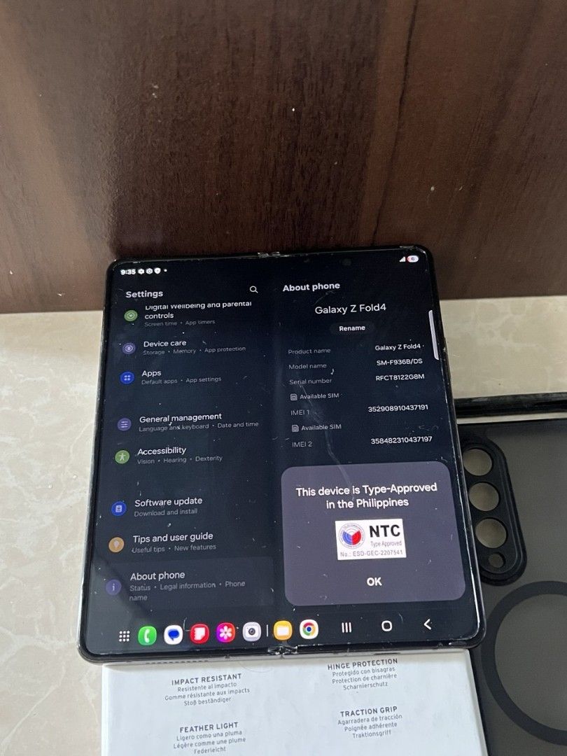 Samsung galaxy fold 4 512gb with accesories (Category: Samsung) located in Taguig. Submitted by coolmoon_6903c8 (Listing ID 1459511554, Image 3). Description: Selling SAMSUNG GALAXY FOLD 4 With a 12/512gb ram storage it comes with a box and heavy duty cases -10/10 smooth condition -updated software -all working No history of repair no issues Message me if interested po thank you.