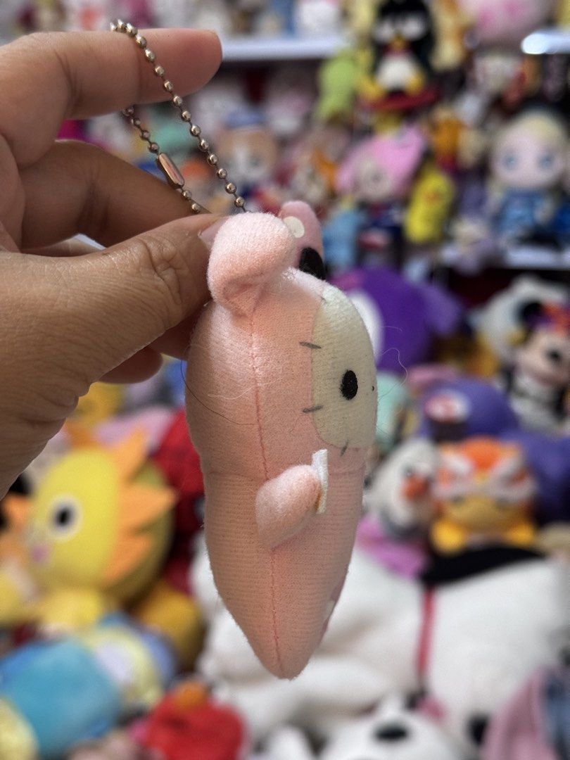 San X 2011 Sentimental Circus Shappo Plus Charm (Category: Plushies & Soft Toys) located in Antipolo. Submitted by bhabiegraciefashionlab (Listing ID 1459491811, Image 2). Description: This is a San-X Sentimental Circus Shappo plush keychain featuring a pink and white polka-dotted split design with a tiny top hat. 💸Gcash 🚚J&T / Lalamove / Pick Up / Meet Up 📍Upper Antipolo City #sanx #sentimentalcircus #shappo.