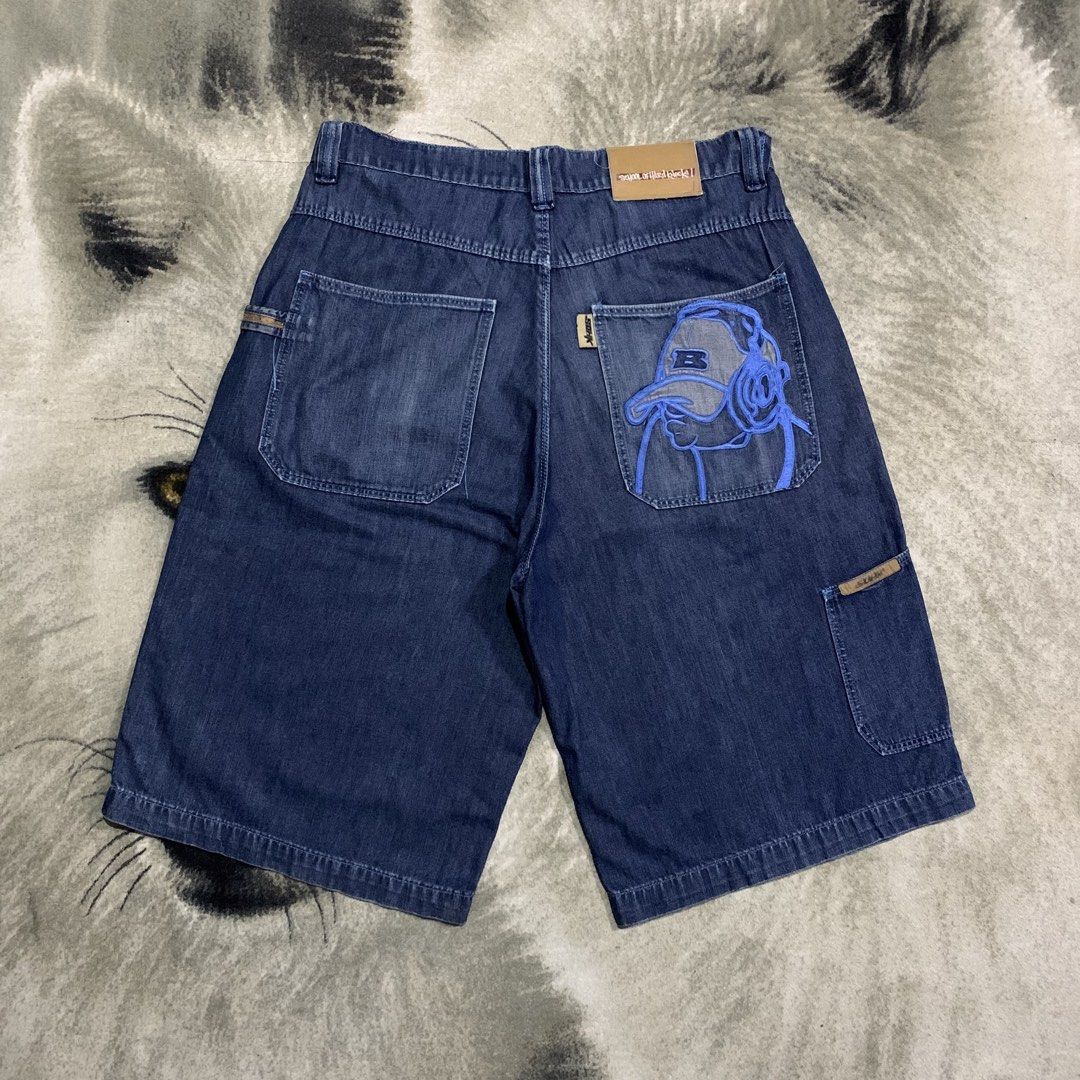 School Of Hard Knocks Denim Short (Category: Shorts) located in Bulacan. Submitted by puronghustlin (Listing ID 1459674417, Image 1). Description: - Cool School Of Hard Knocks denim shorts -Size 36 -Dimes 37x27 - Features a fun graphic print on the waistband - Unique embroidered graphic on the back pocket - Classic denim look with a streetwear - Great for casual wear.