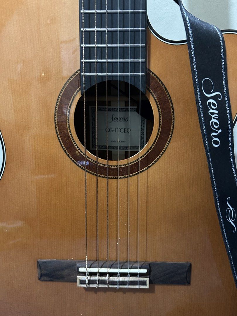 Severo guitar (Category: Musical Instruments) located in Lucena. Submitted by brightmountain.a0a9f1 (Listing ID 1459673067, Image 3). Description: Severo Kakabili lang nung May Kinalawang yung strings kasi di nagagamit. (Original strings, di pa napapalitan) 6k nego .