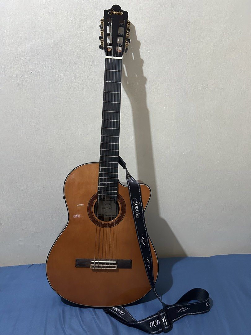 Severo guitar (Category: Musical Instruments) located in Lucena. Submitted by brightmountain.a0a9f1 (Listing ID 1459673067, Image 1). Description: Severo Kakabili lang nung May Kinalawang yung strings kasi di nagagamit. (Original strings, di pa napapalitan) 6k nego .