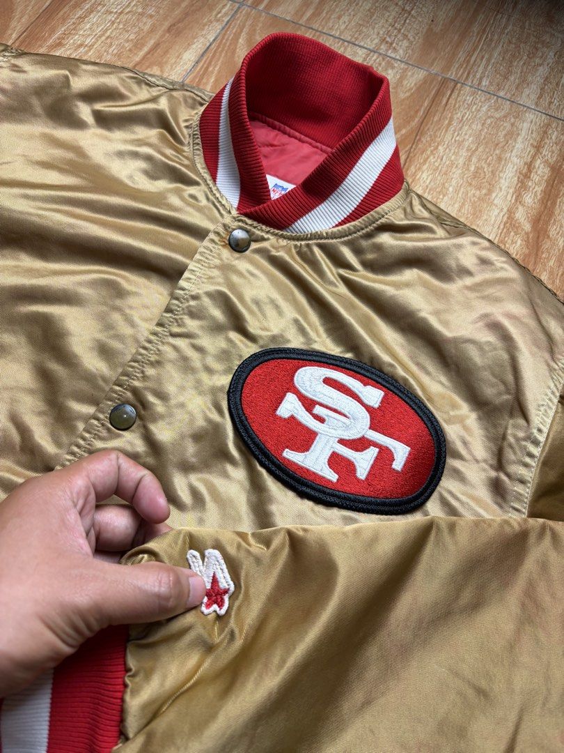SF 49ers Starter satin bomber jacket (Category: Coats, Jackets and Outerwear) located in Manila. Submitted by navarrojov61988 (Listing ID 1459578832, Image 2). Description: Starter satin bomber jacket vintage 1990s.