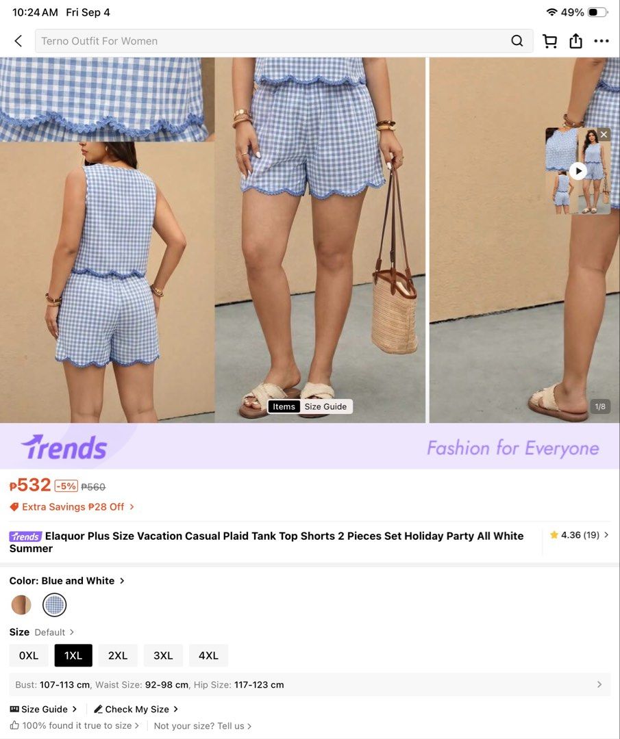 SHEIN Curve Blue and White Set (Category: Sets or Coordinates) located in Quezon City. Submitted by lightly_loved (Listing ID 1459510164, Image 2). Description: Brand new Will post pic in a while.