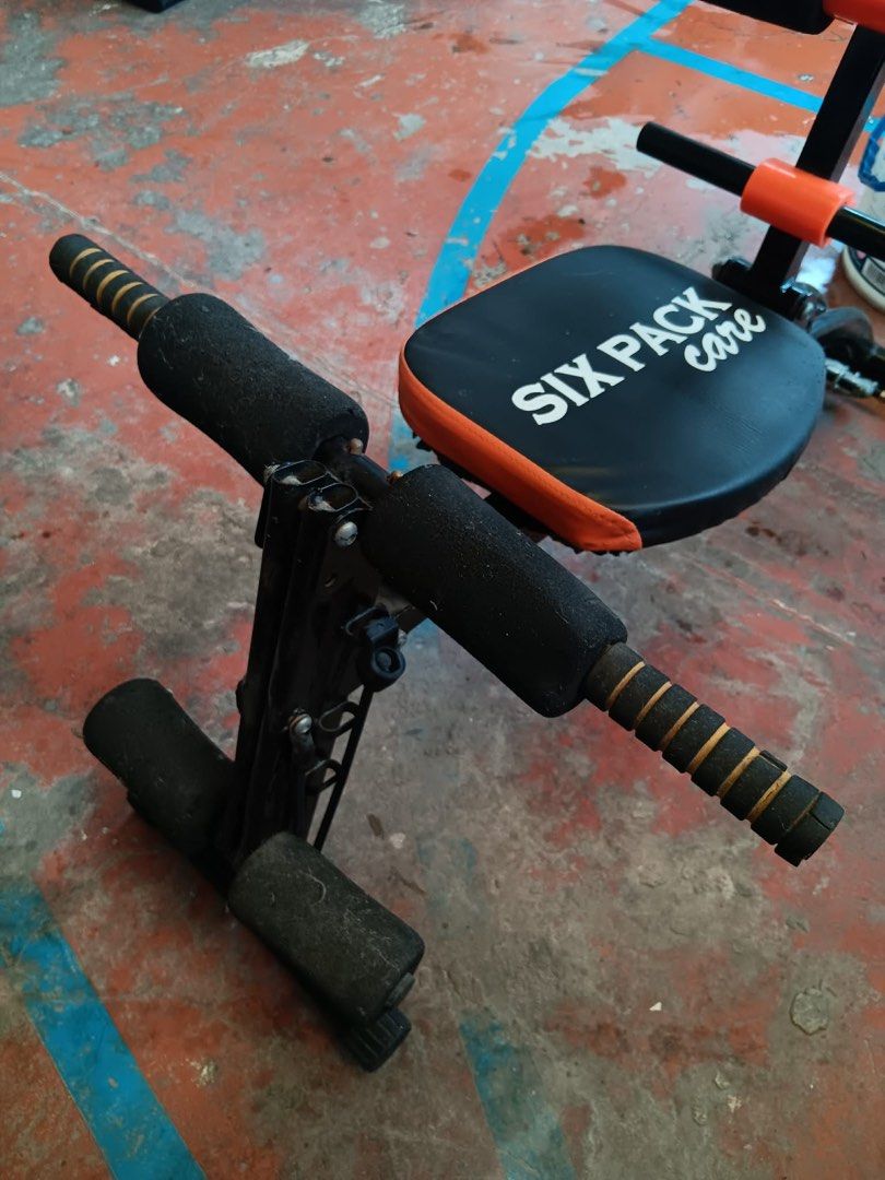 SIX PACK CARE 6-in-1 Exercise Machine (Category: Cardio & Fitness Machines) located in Pasay City. Submitted by meostore (Listing ID 1459534969, Image 2). Description: -Brand: SIX PACK CARE -Designed for sit-ups, push-ups, cycling, stretching and resistance training -Features a rolling back massager and twisting seat pad NOTE: Selling as is only. Please expect few scratches, dents or paintchips. Actual photos posted..